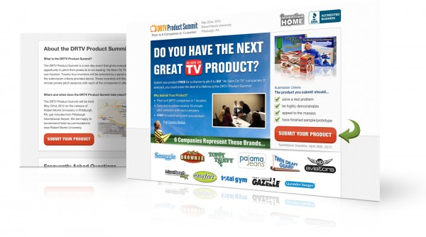 DRTV Product Summit Website