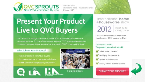 QVC Sprouts Launch Event Website